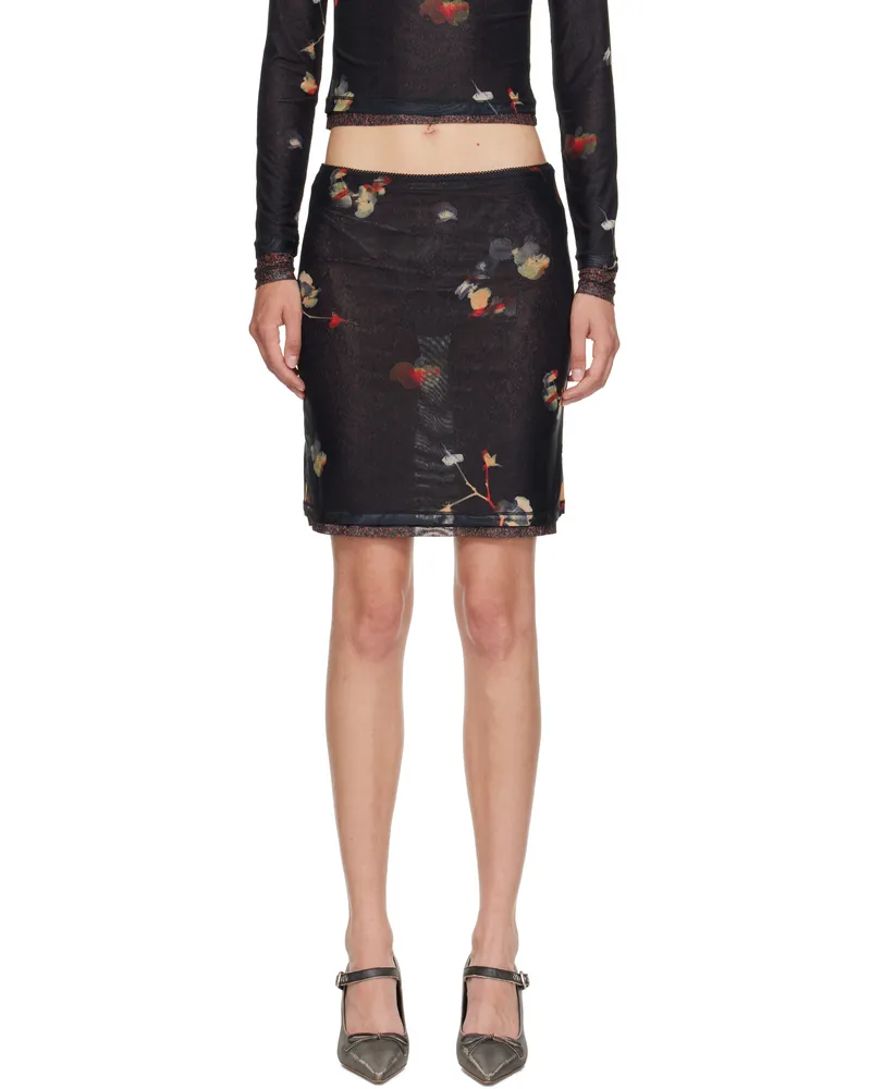 Eckhaus Latta Black Duet Miniskirt Black