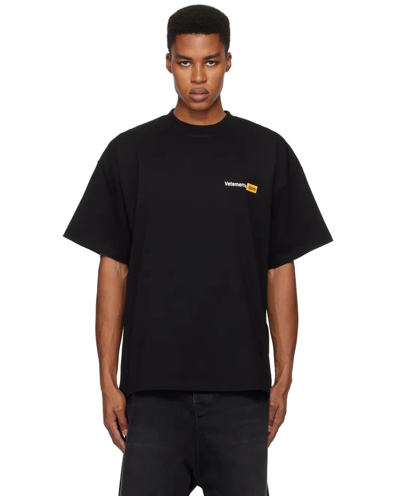VETEMENTS Black 'Vetements.com' T-shirt Black