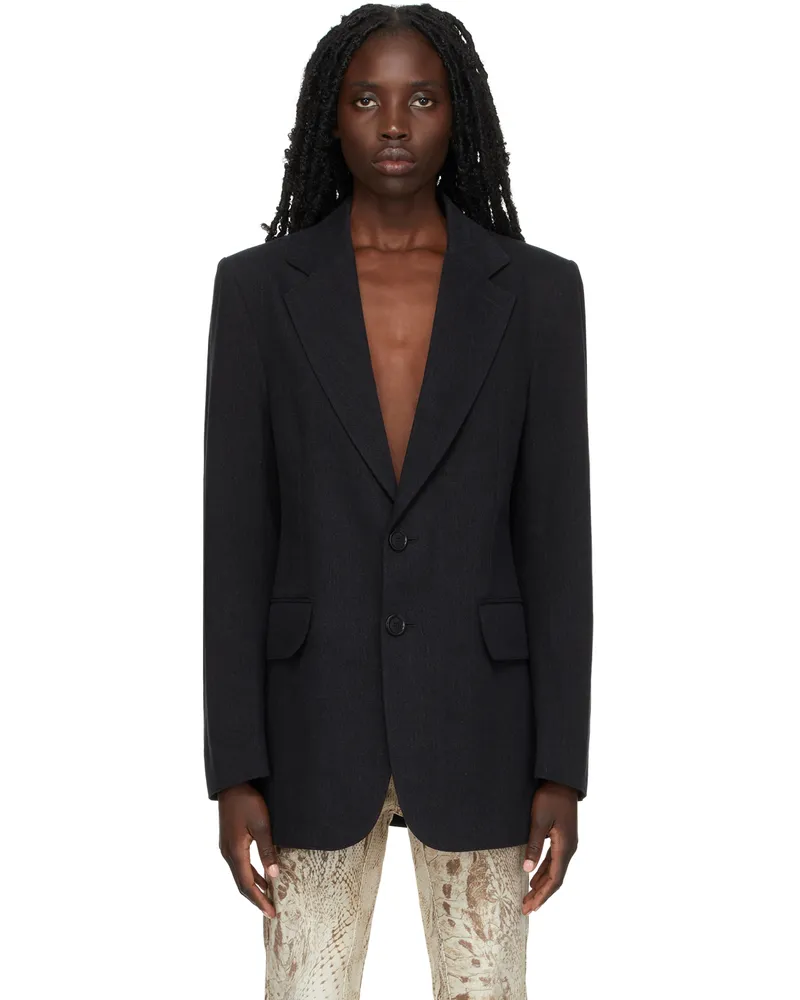 KWAIDAN EDITIONS SSENSE Exclusive Black Denim Capsule Blazer Black