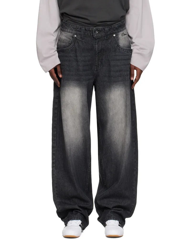 Dime Black Classic Baggy Jeans Sandblasted