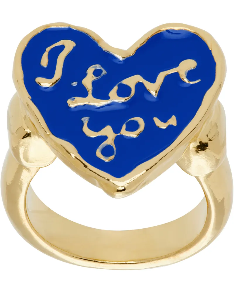 CHOPOVA LOWENA Gold Lovers Ring Blue