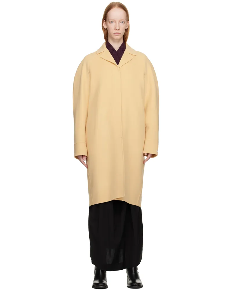 SPORTMAX Yellow Fernet Coat Vanilla