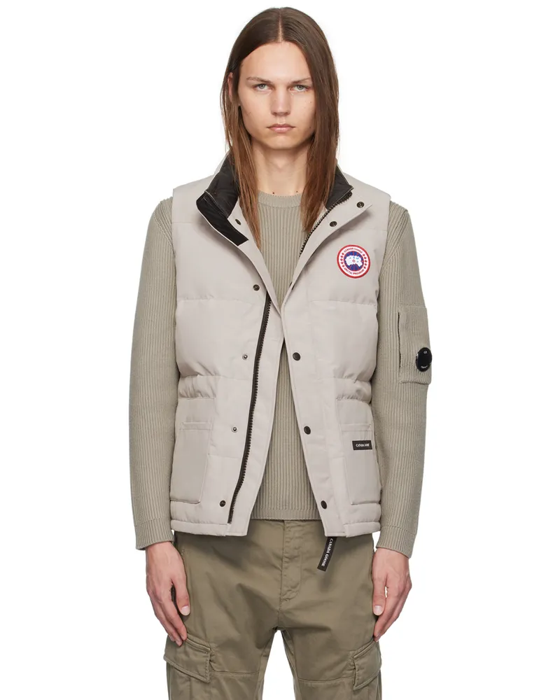 Canada Goose Beige Freestyle Crew Down Vest Limestone