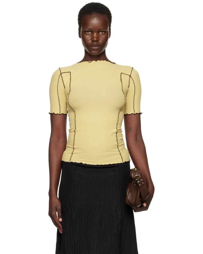 Baserange Yellow Omato 3/4 T-shirt Hen