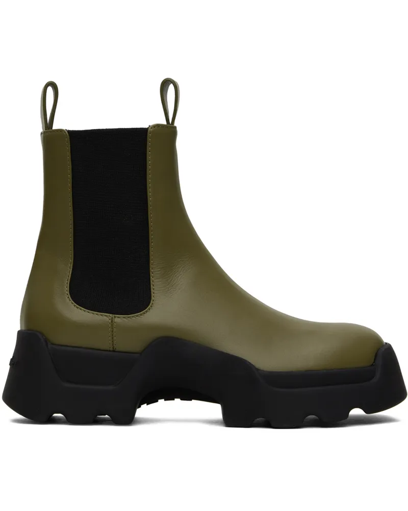 Proenza Schouler Khaki Stomp Chelsea Boots 411