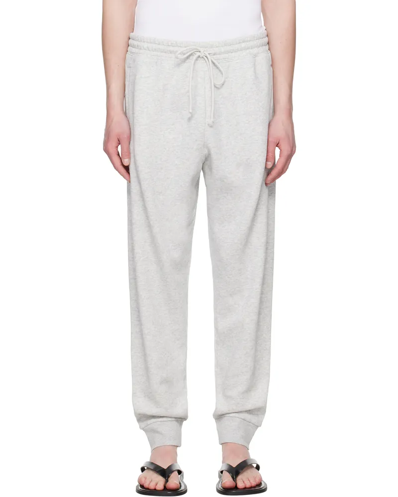 SKIMS Gray Fleece Lounge Tapered Sweatpants Light