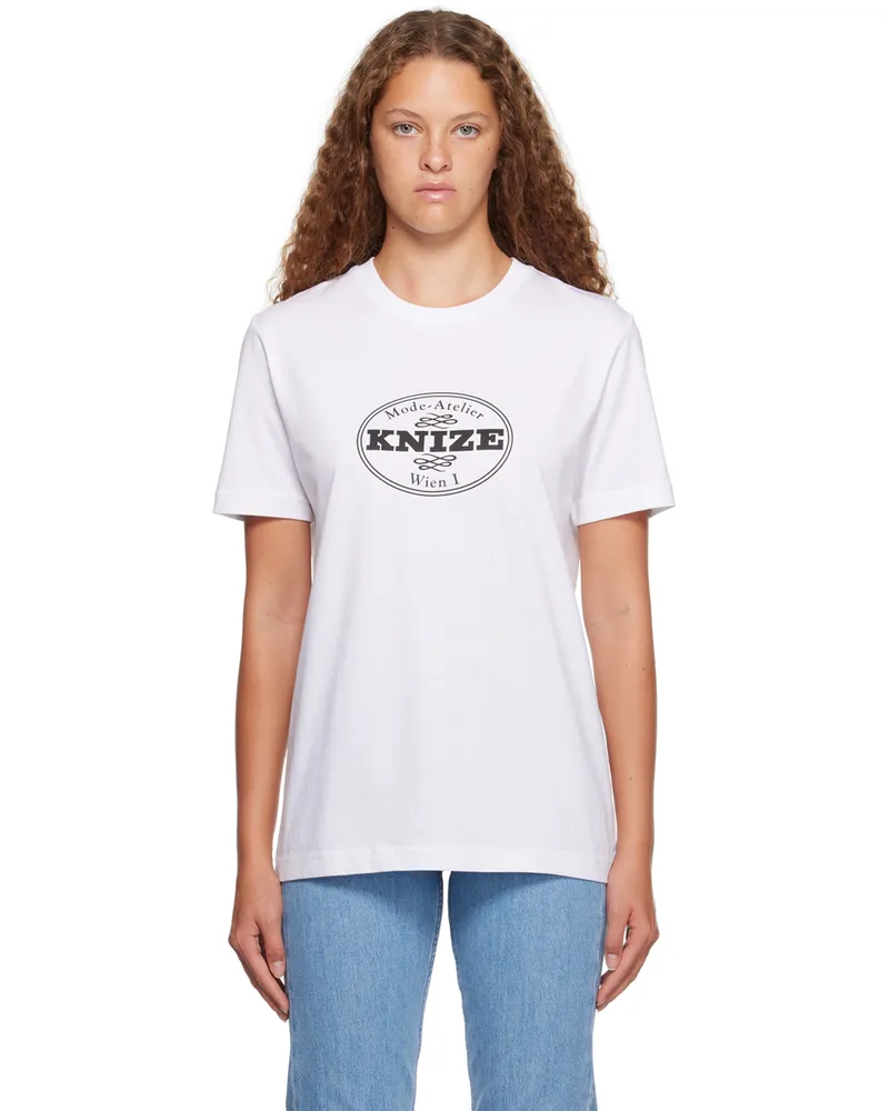 A.P.C. White 'Knize' T-Shirt Aab