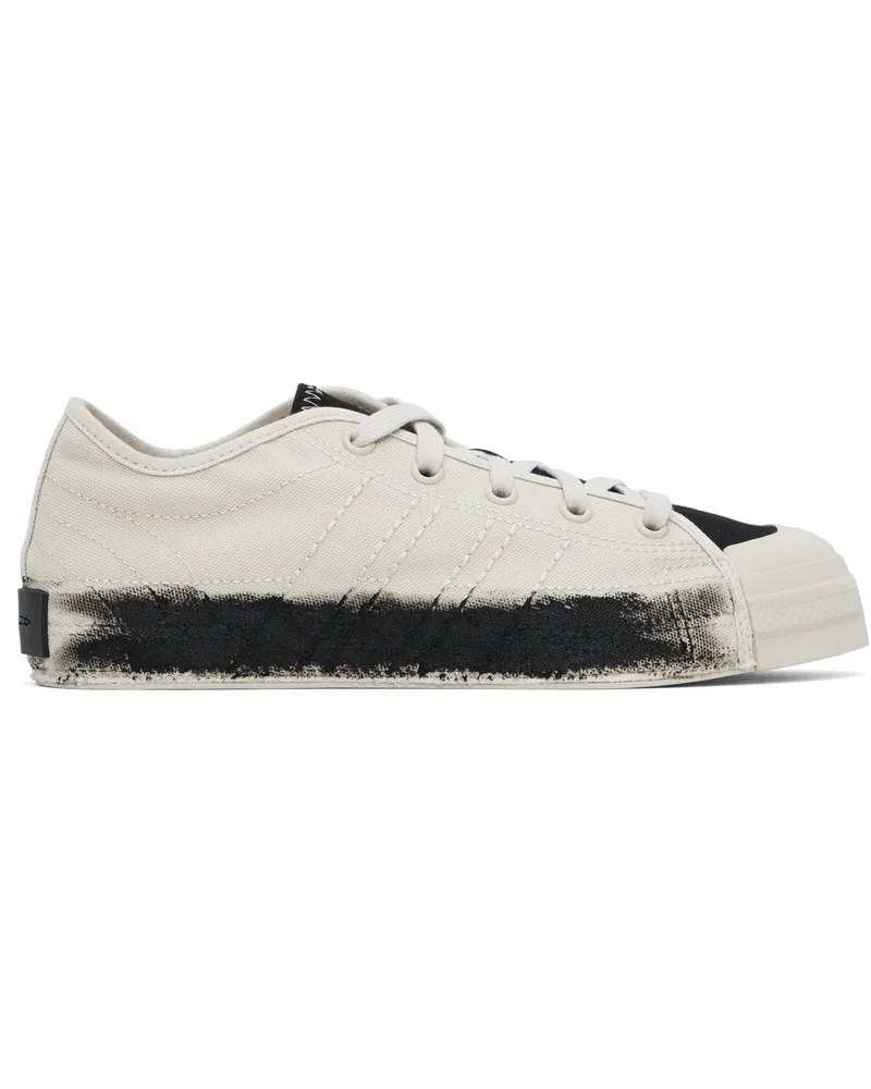 Y-3 Off-White & Black Nizza Lo Sneakers Talc