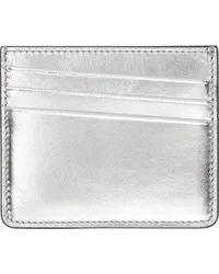 Maison Margiela Silver Leather Card Holder Tsilver