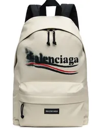 Balenciaga Beige Explorer Backpack Ecru