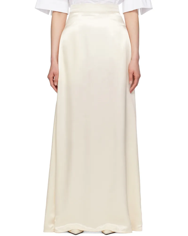 Jil Sander White A-Line Maxi Skirt 278