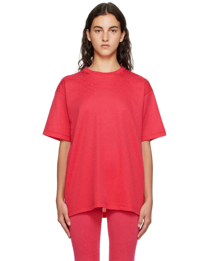 Moschino Pink All Over T-Shirt A1217
