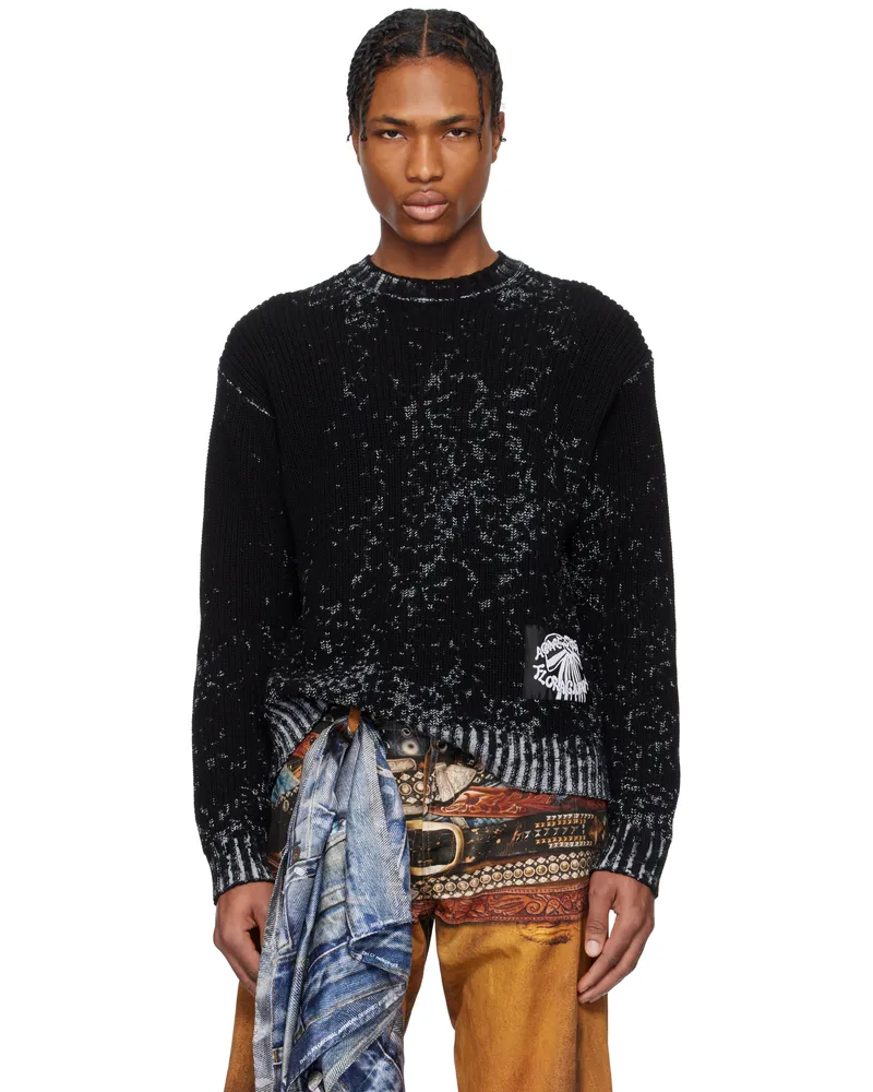 Acne Studios Black & White Crew Neck Sweater 900