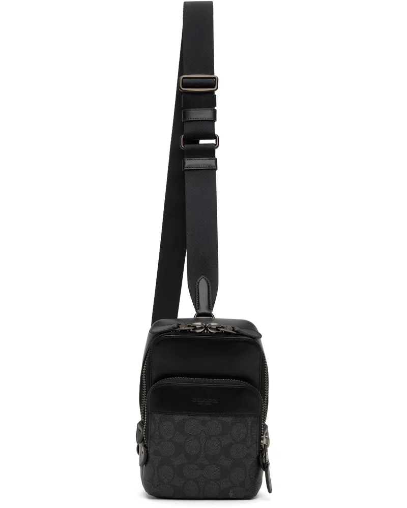 Coach Black Gotham Sling Pack 13 Bag Charcoal
