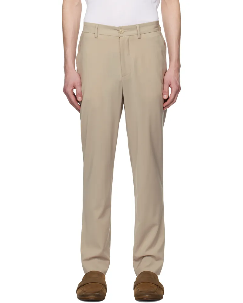 BARENA Beige Tropical Wool Trousers Sasso