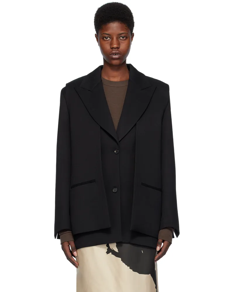 BITE Studios Black Layered Blazer Black