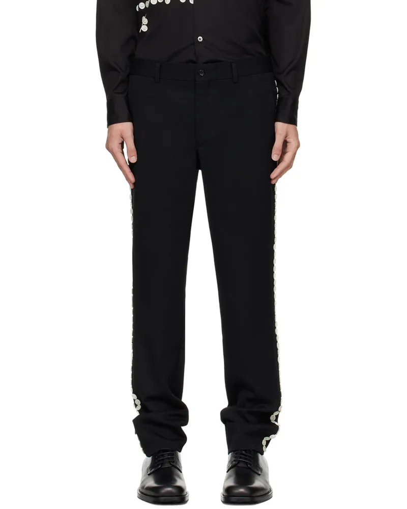 Comme des Garçons Black Button Trousers Black
