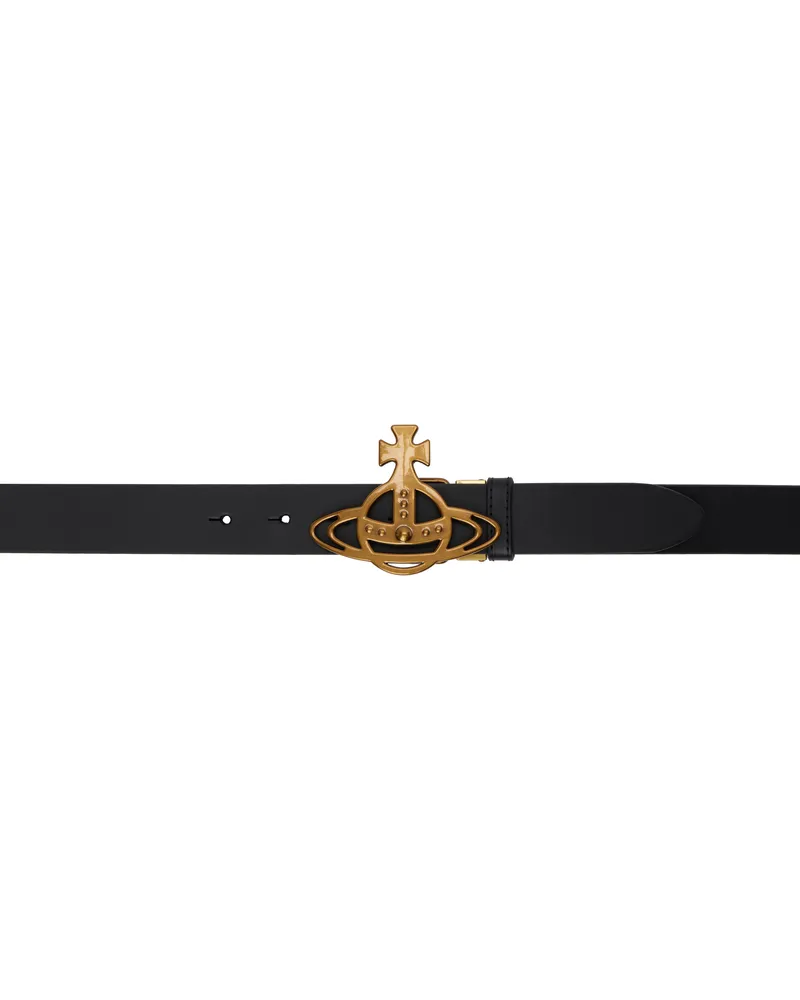 Vivienne Westwood Black Line Orb Buckle Belt Ss25-n401