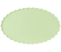 Green Wave Oval Platter