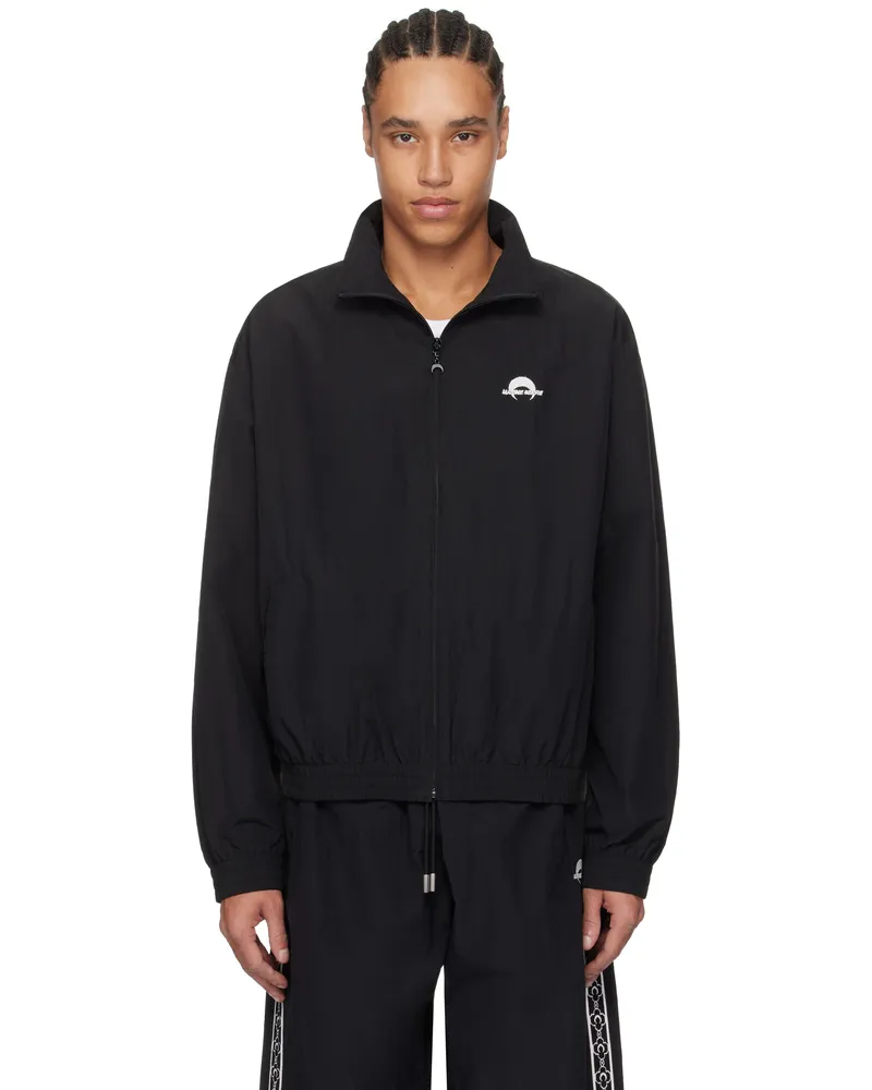 Marine Serre Black Recycled Nylon Track Jacket Bk99