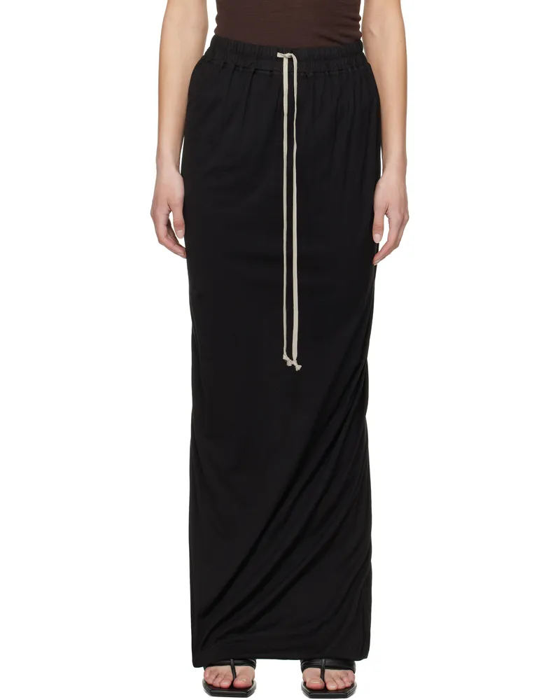 DRKSHDW by Rick Owens Black Hollywood Pull On Pillar Maxi Skirt 09