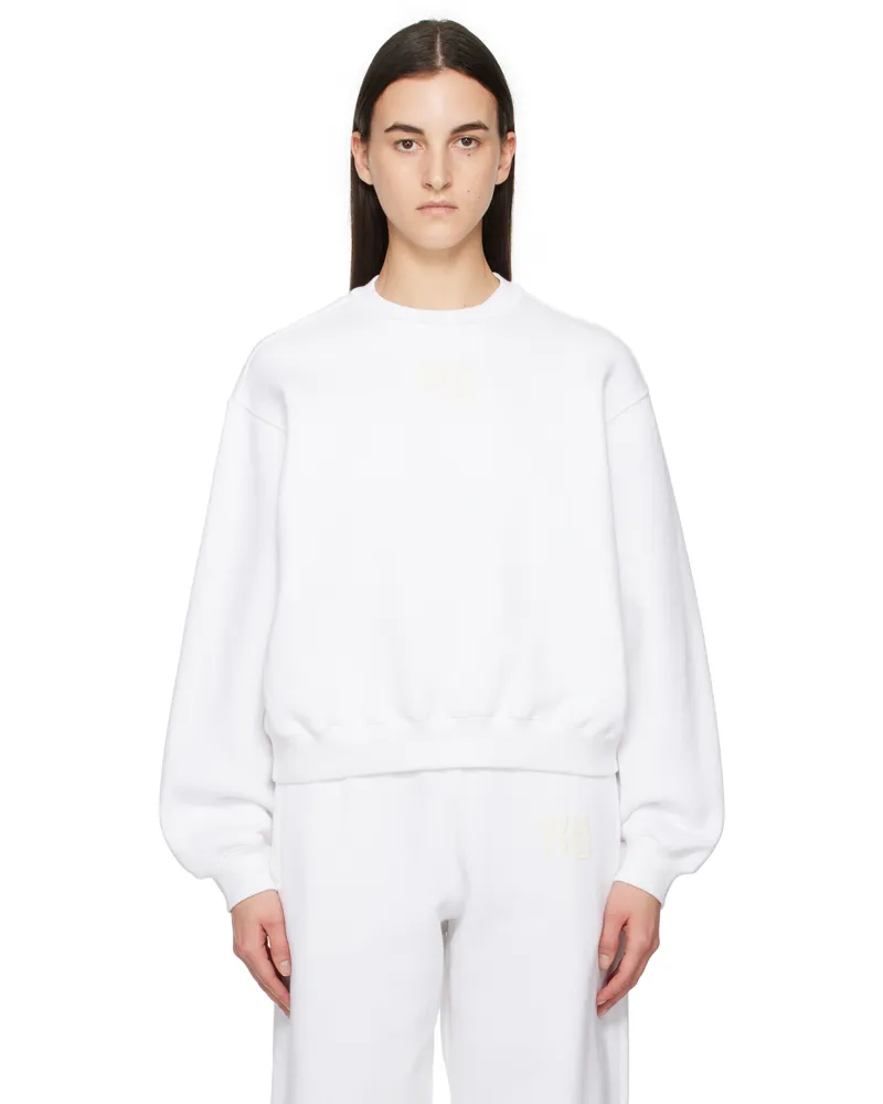 Alexander Wang White Puff Logo Sweatshirt White