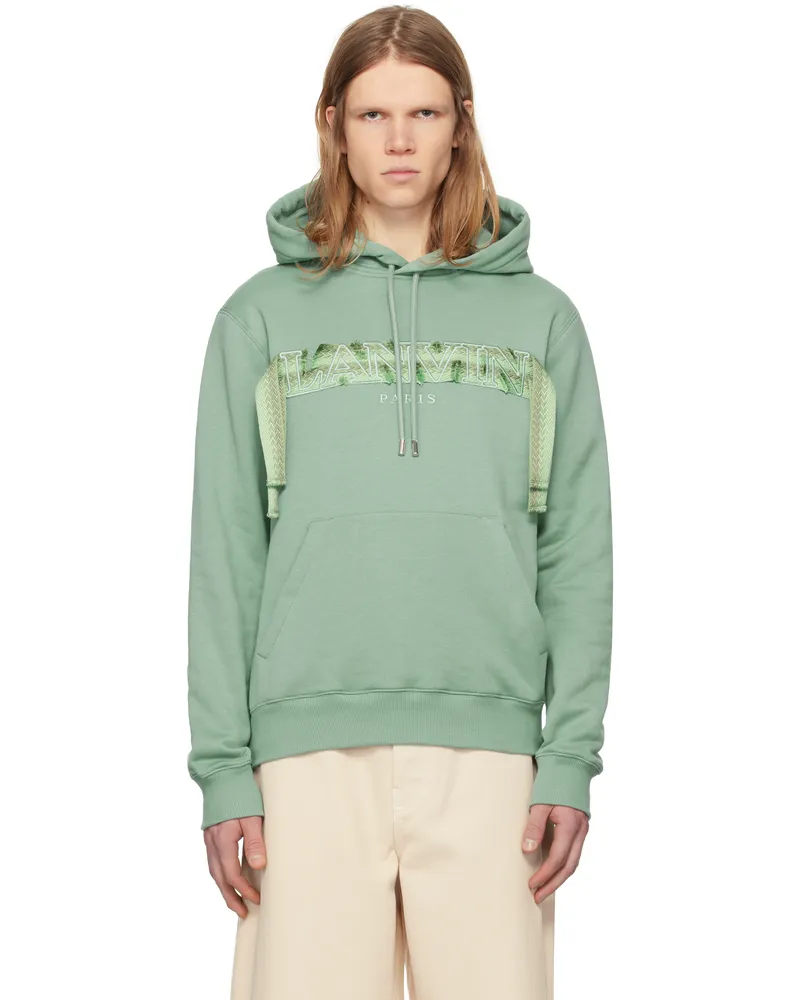 Lanvin Green Curb Lace Hoodie Vert