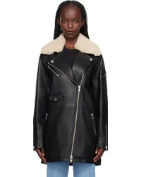 STAND Black Kinsley Faux-Leather Coat Black