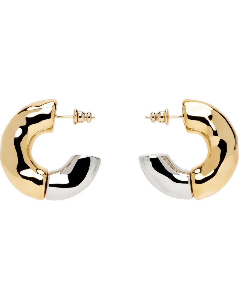 AMI Paris Brass Dune Hoop Earrings Or