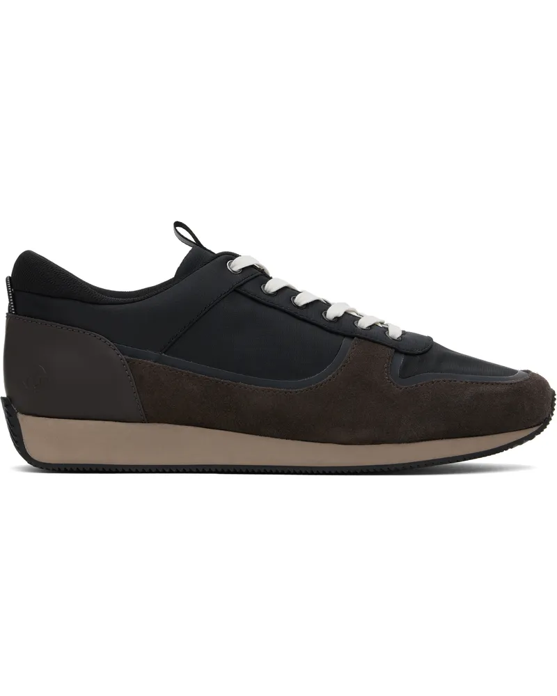 Rag & Bone Black & Brown Pursuit Retro Runner Sneakers Charc