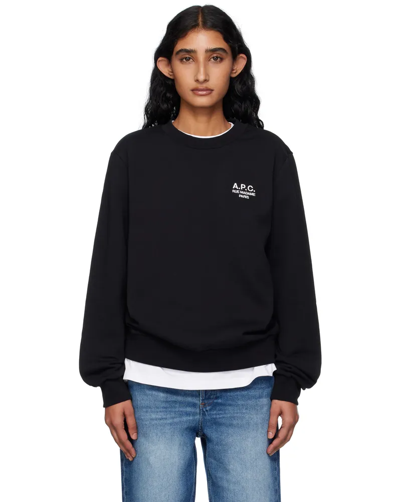 A.P.C. Black Standard 'Rue Madame' Sweatshirt Tzc