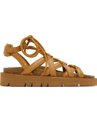 A.P.C. Tan Natacha Ramsay-Levi Edition Iliade Sandals Cad