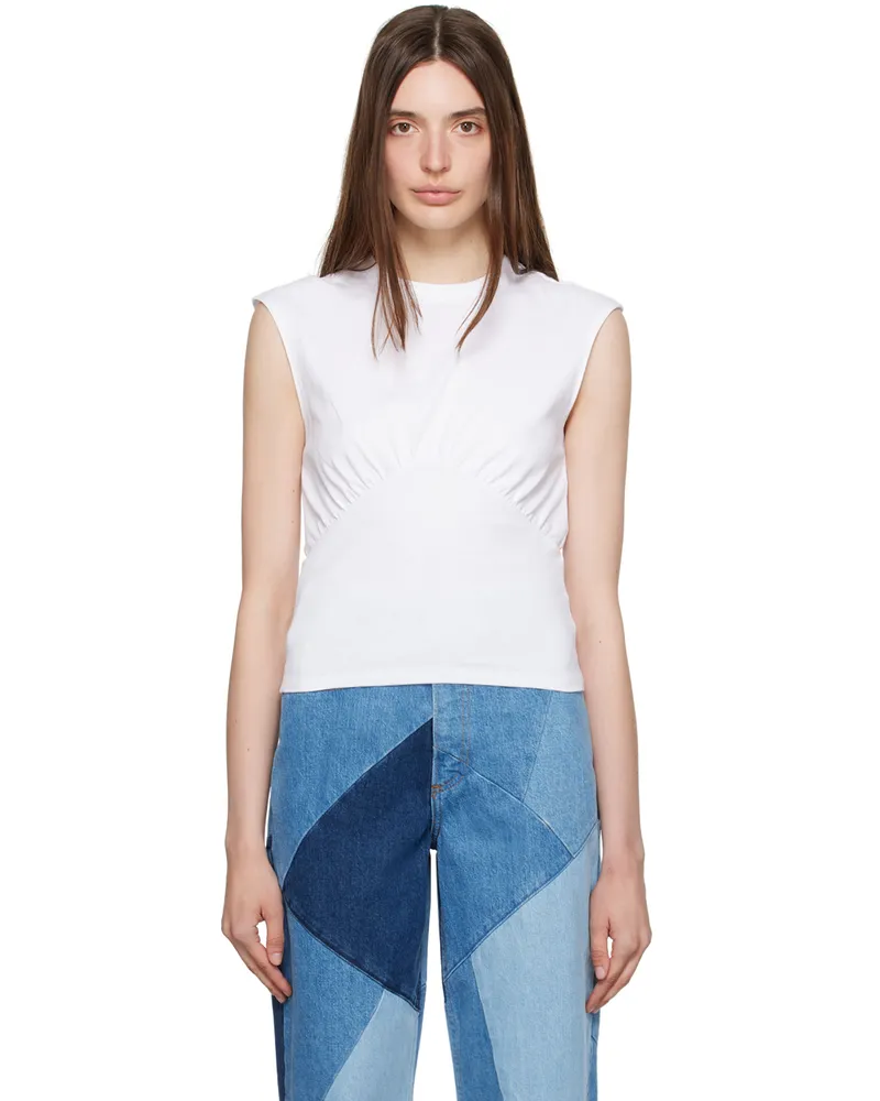 Frame Denim White Empire Tank Top Blanc