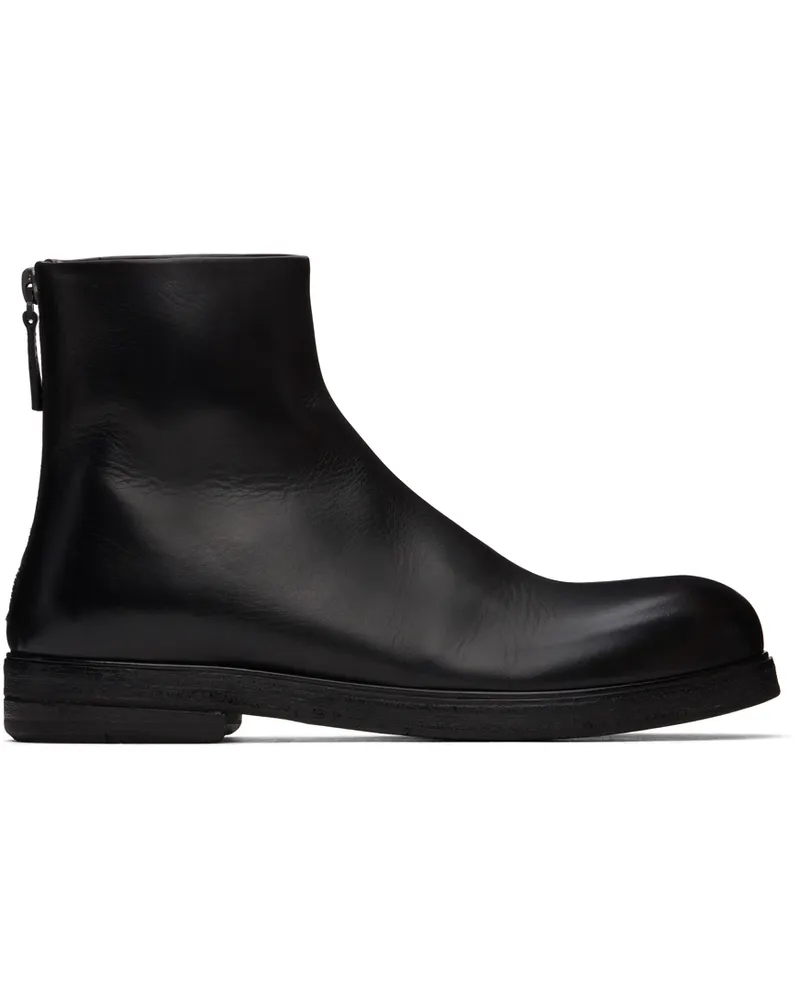 Marsèll Black Zucca Zeppa Ankle Boots 666
