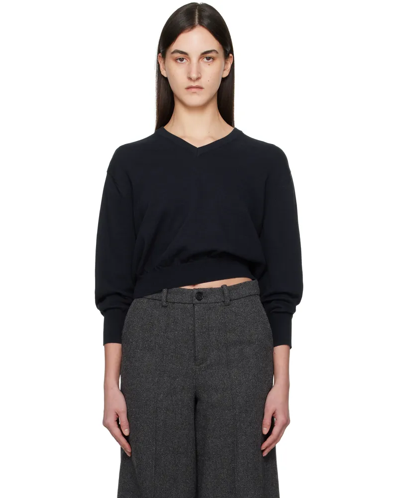 Nothing Written Navy Pipley V-Neck Sweater Navy