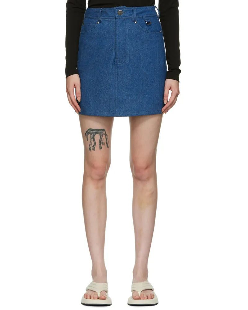 Maiden Name SSENSE Exclusive Indigo Lindsey Miniskirt Indigo