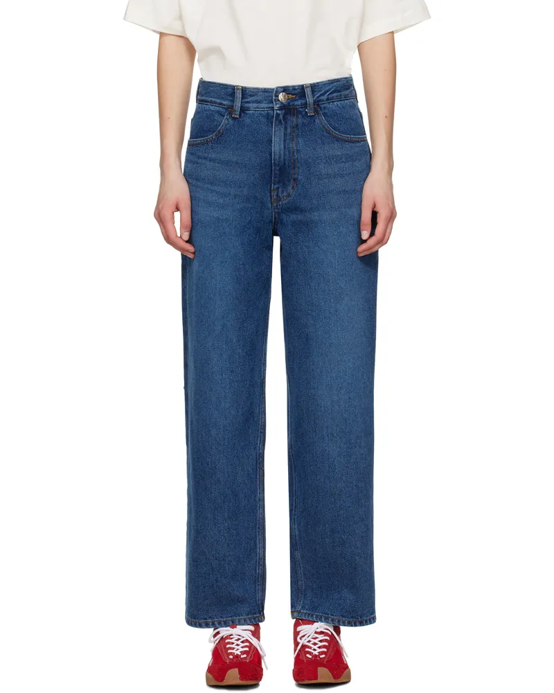 Adererror Navy Faded Jeans Blue