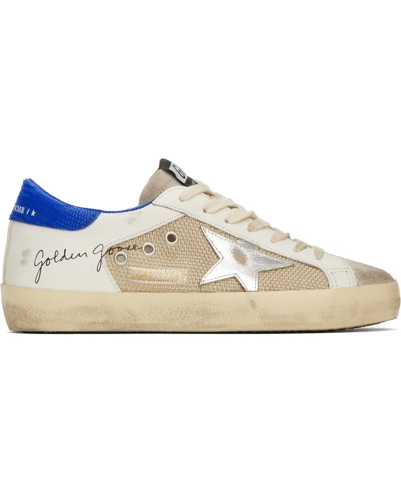 Golden Goose Beige & Off-White Super-Star Sneakers Latt