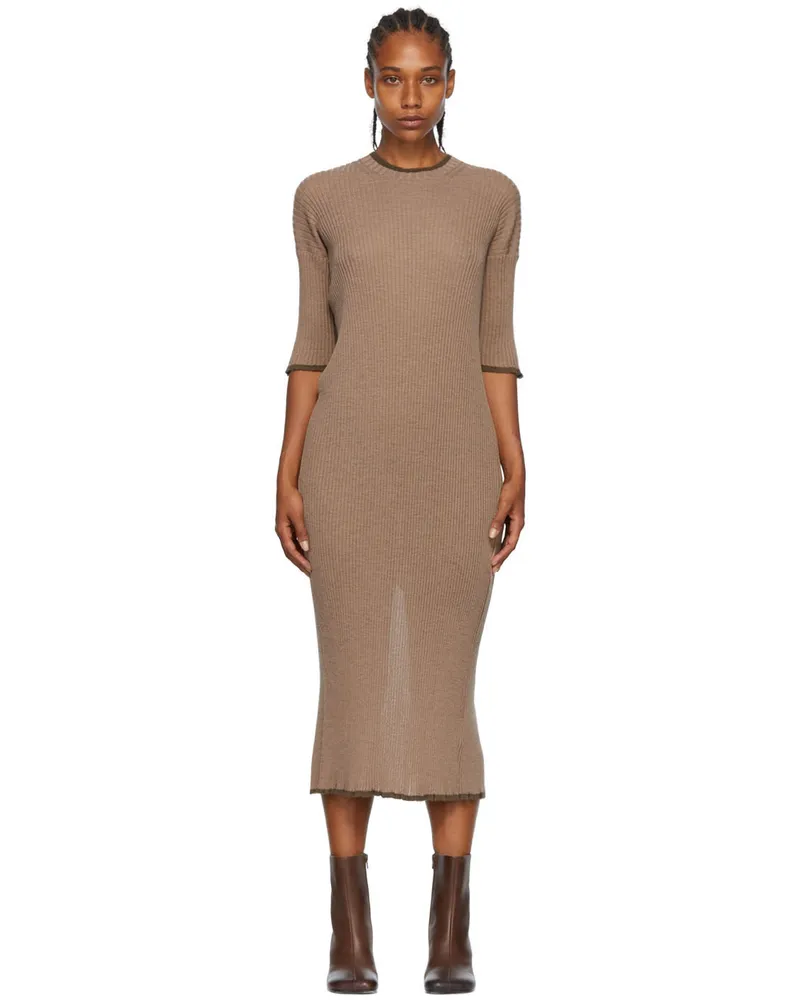Maison Margiela Beige Wool Dress 002f