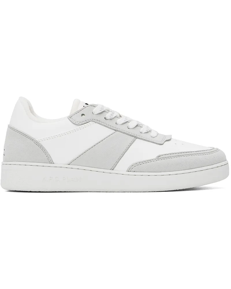 A.P.C. White & Gray Plain Sneakers Aab