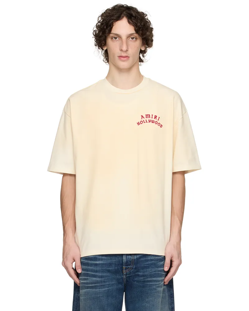 Amiri Off-White 'AMIRI Hollywood' Oversized T-shirt Ivory