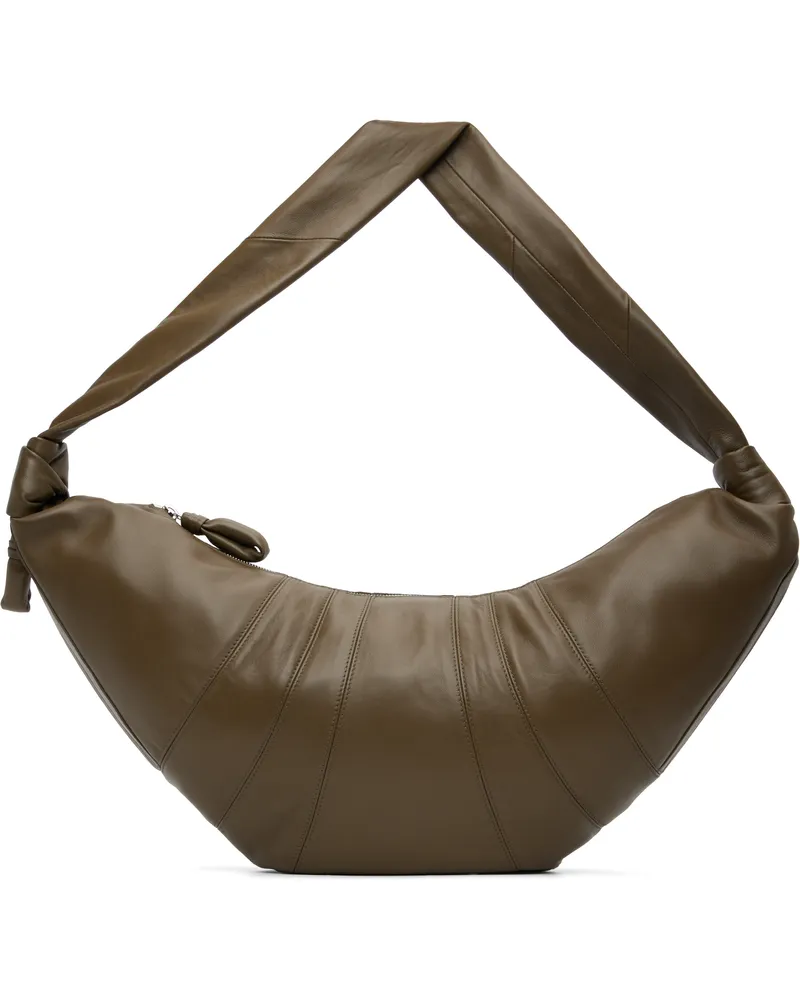 Christophe Lemaire Taupe Large Croissant Bag Gr678
