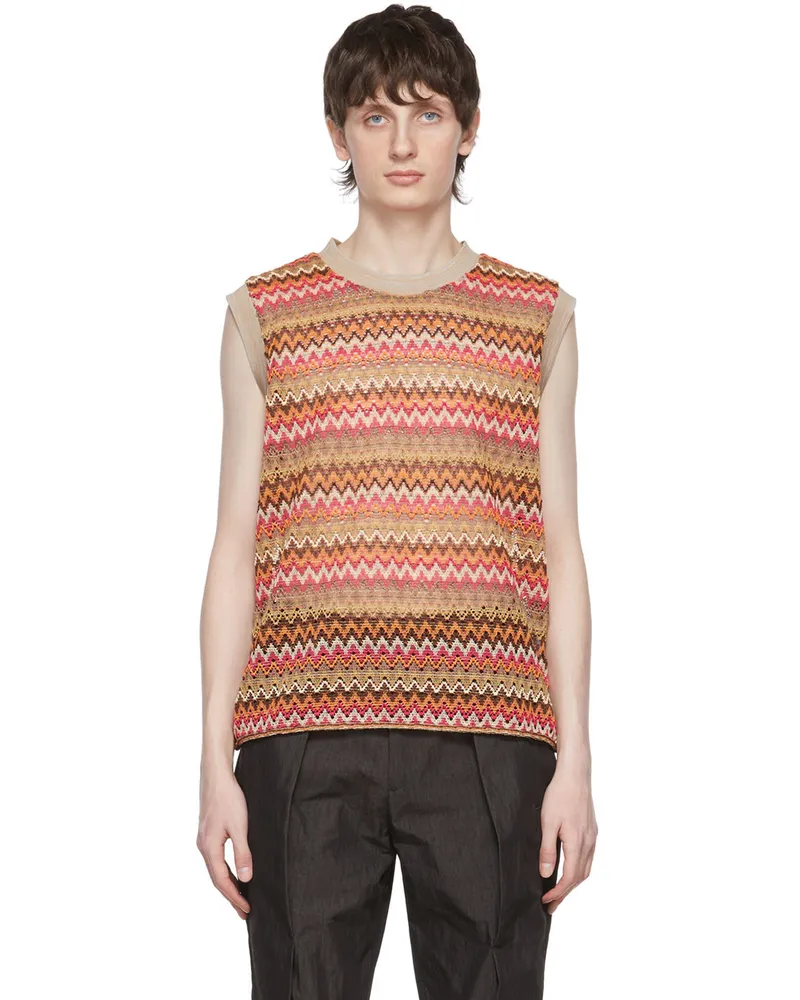 Andersson Bell SSENSE Exclusive Multicolor Polyester Sweater Red