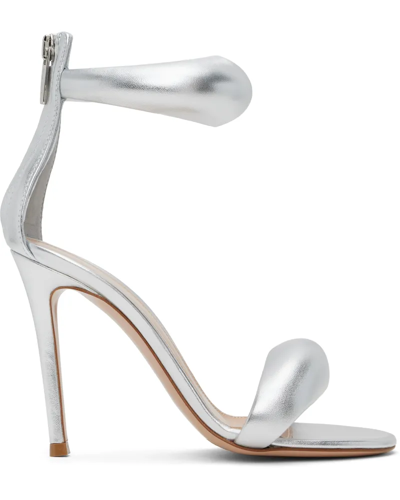 Gianvito Rossi Silver Bijoux Heeled Sandals Silver