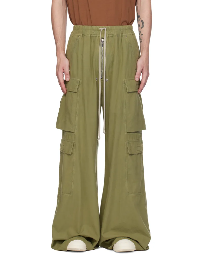 DRKSHDW by Rick Owens Green Porterville Double Jumbo Belas Cargo Pants 85