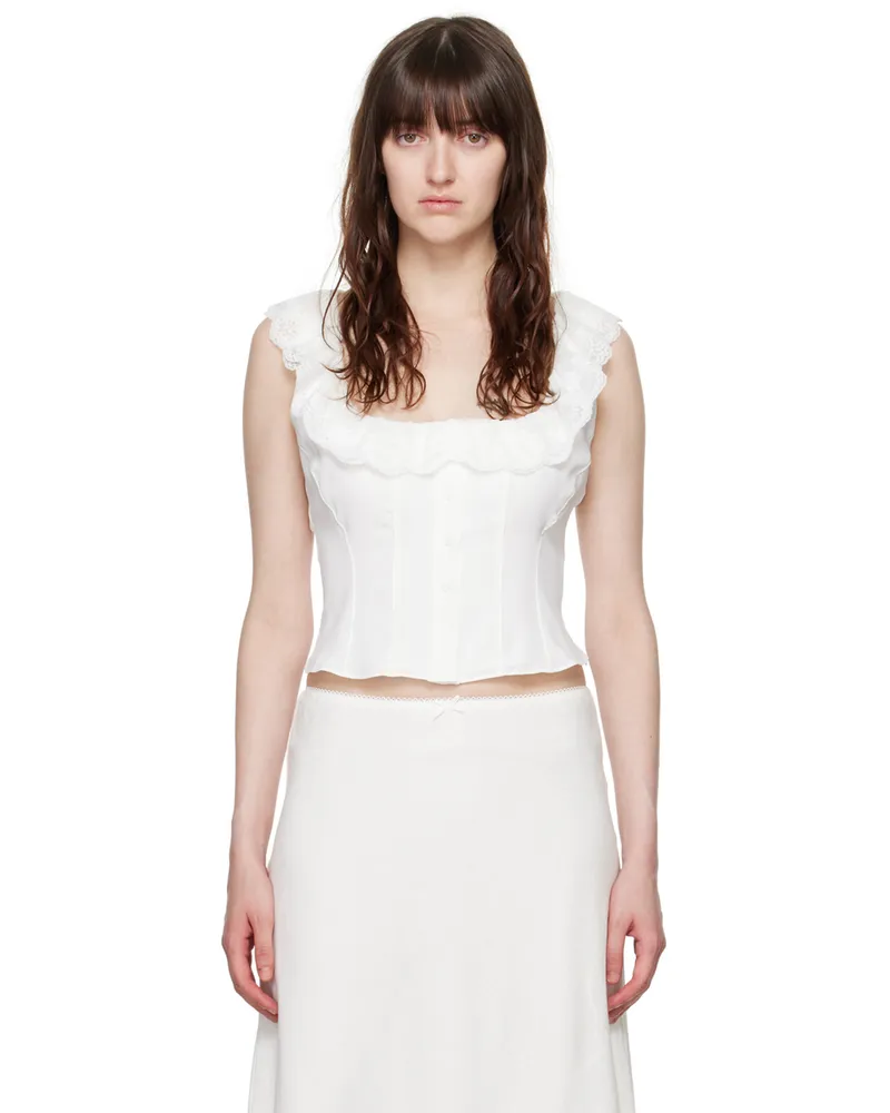 GUIZIO White Paloma Tank Top White
