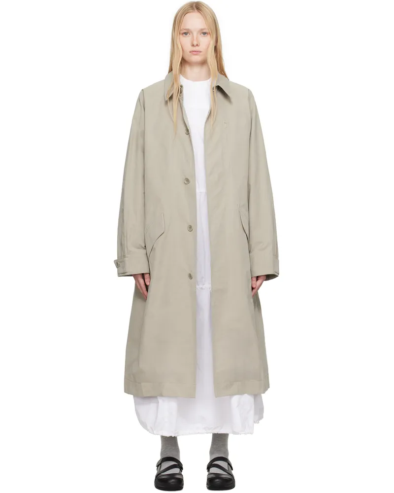 YMC Khaki Tyrell Trench Coat 30-stone