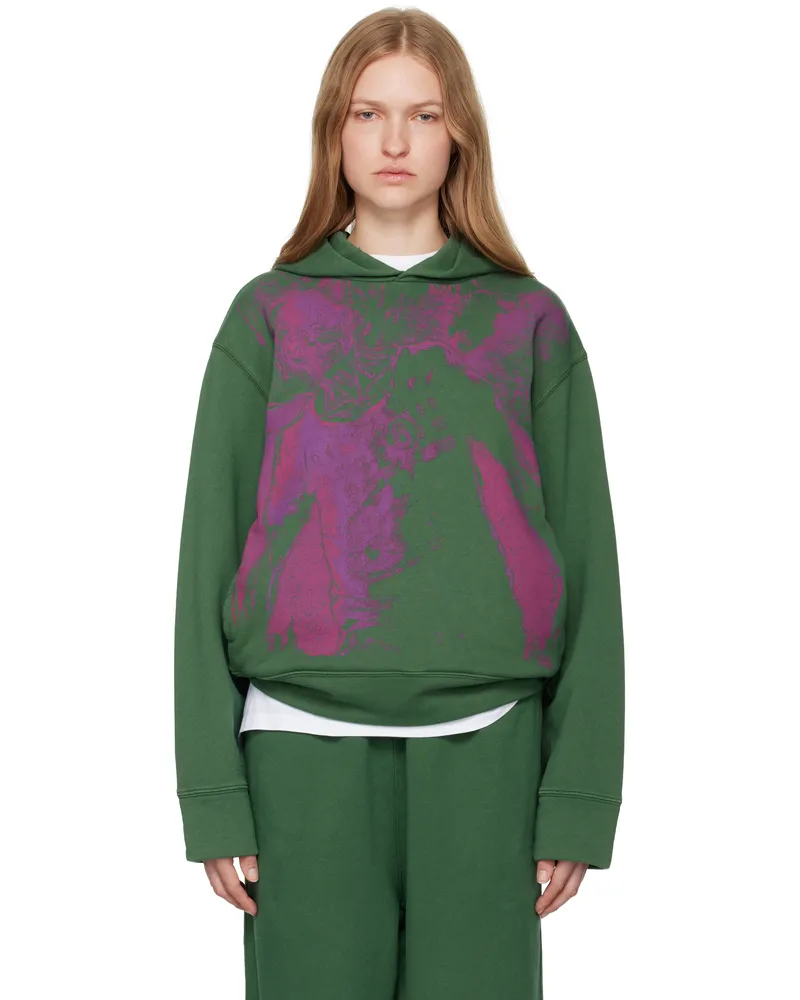 Maison Margiela Green Unbrushed Hoodie 630