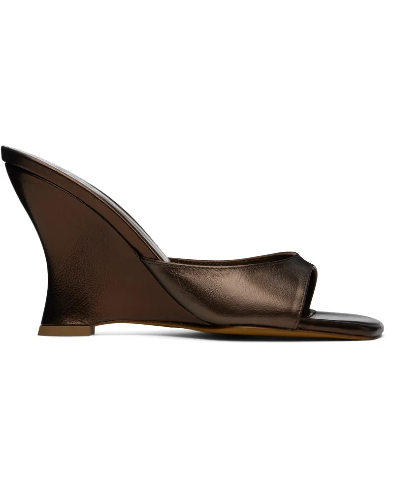 Maryam Nassir Zadeh Brown Lido Wedge Heeled Sandals 663