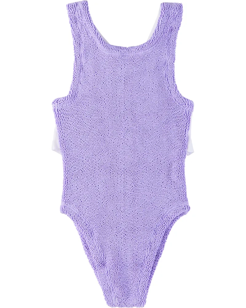 Hunza G Baby Purple Lara Swimsuit Lilac